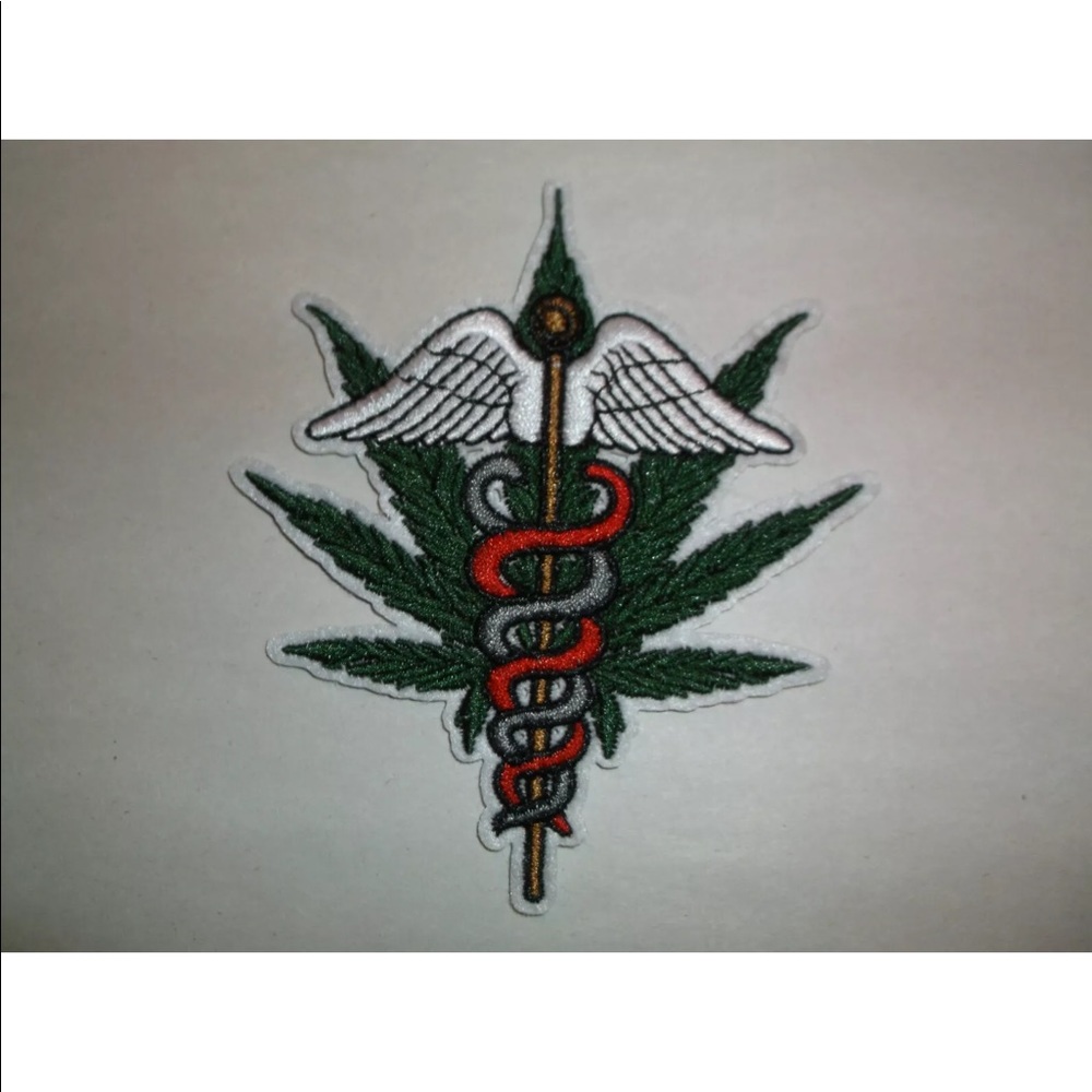 Medical marijuana iron on patch